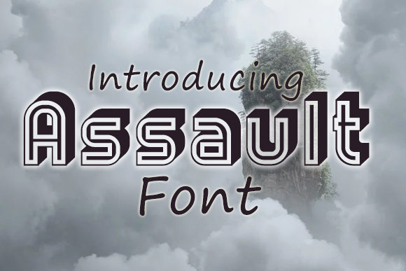 Assault: A Bold and Stylish 3D Retro Display Font for Designers