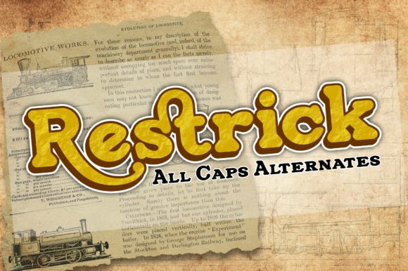 Restrick: A Retro-Inspired Display Font for Bold Visual Impact